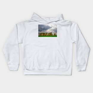 Cloudy Turmoil Above Stone Henge Kids Hoodie